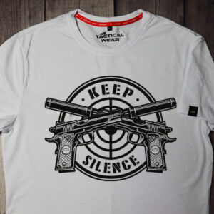 Koszulka KEEP SILENCE - biała [Przedsprzedaż]